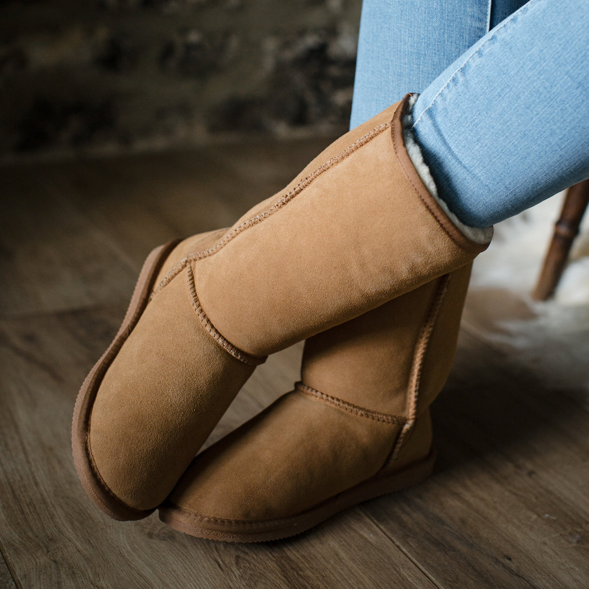 Tall sheepskin boots uk sale