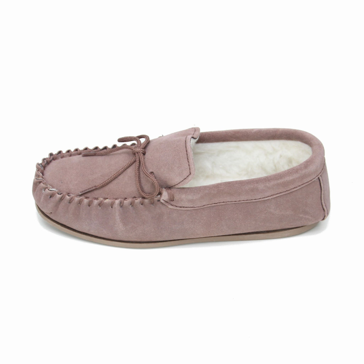 Ladies moccasin best sale slippers hard sole