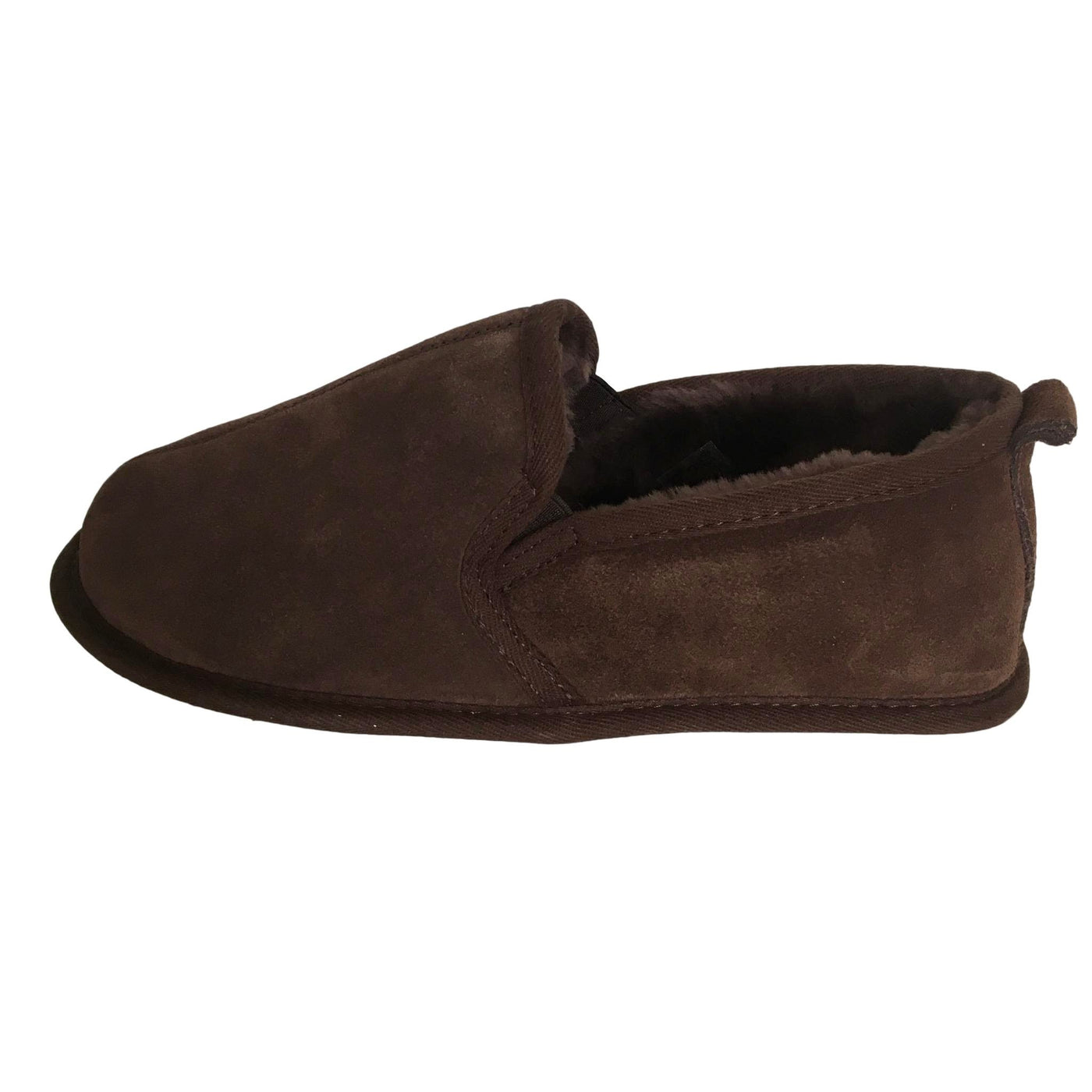 Deluxe Mens 'Liam' Sheepskin Slippers with Soft Sole - Chocolate ...