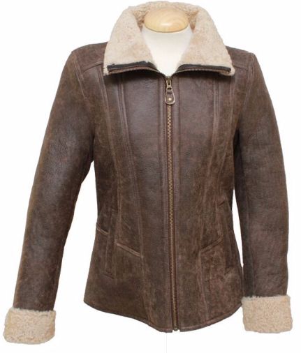 Suede jacket with hot sale sheepskin lining